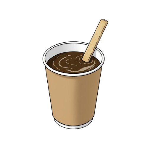 Café à emporter avec touillette